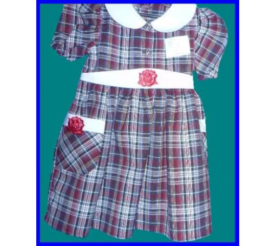 Фото 5 Клетчатые платья с коротким рукавом для девочек, г.Вышний Волочек 2015