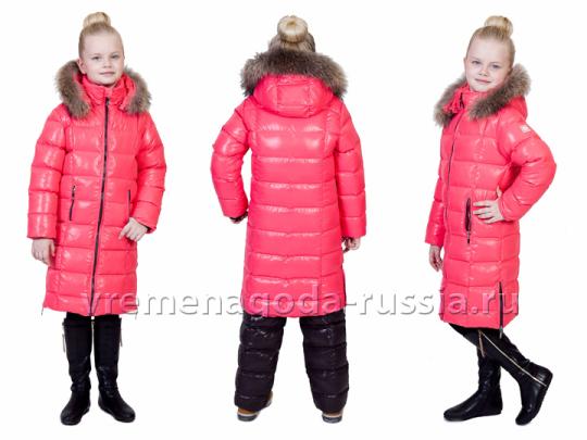 Фото 1 Детское зимнее пальто с полукомбинезоном на пуху для девочки «СПОРТ ЛАЙФ», г.Санкт-Петербург 2015