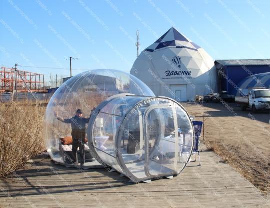 Фото 3 Прозрачные палатки Баббл, г.Санкт-Петербург 2017