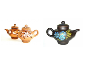 Керамические чайники с росписью