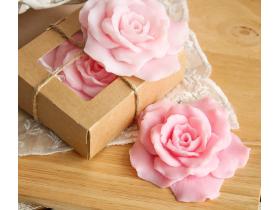 Розовая розочка - мыло ручной работы 003556