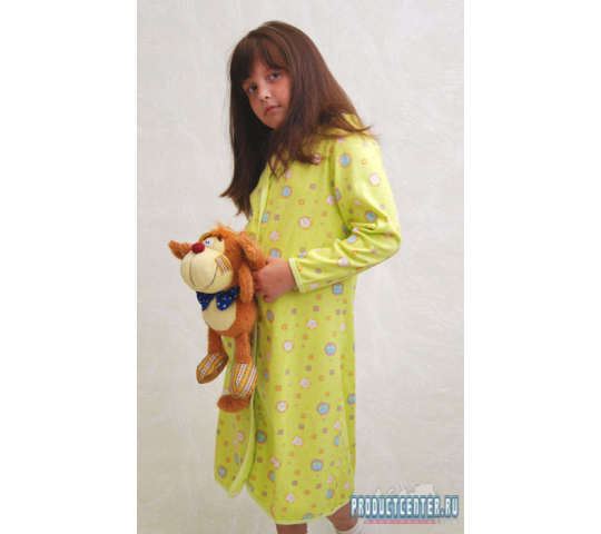 Фото 3 Детский трикотажный халат для девочки Flammber M856
 2014