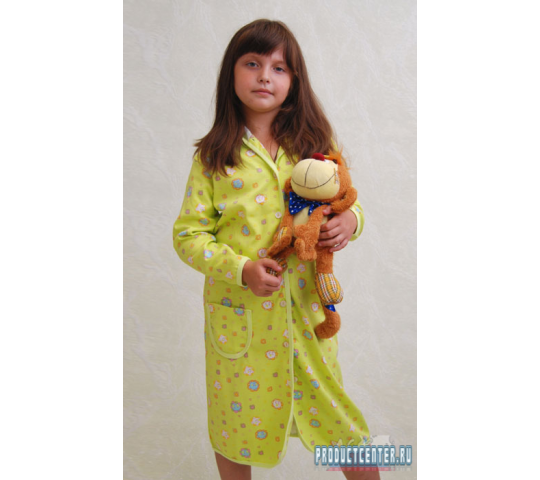 Фото 4 Детский трикотажный халат для девочки Flammber M856
 2014
