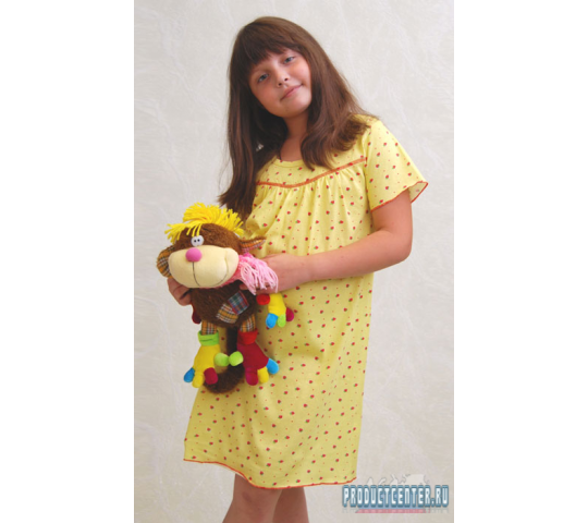 Фото 4 Сорочка ночная детская Flammber M006 «клубнички на желтом»
 2014