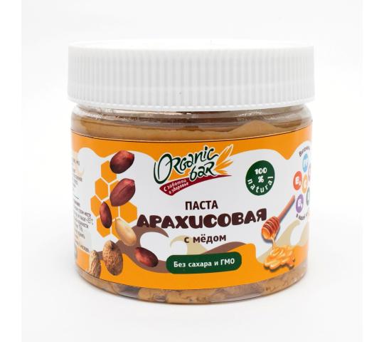 Фото 4 Арахисовая паста Organicbar с мёдом 2019