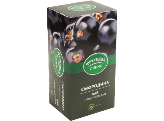 Фото 8 «Фруктовая линия» Смородина. 25 пакетиков пакетированный  Черный чай с ароматом смородины.  25х1,5 г в конверте 2020