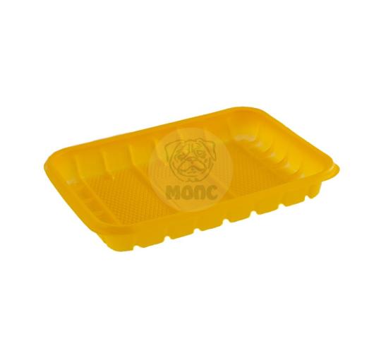 Фото 5 Лоток пластиковый для фасовки и заморозки одноразовый желтый 2020