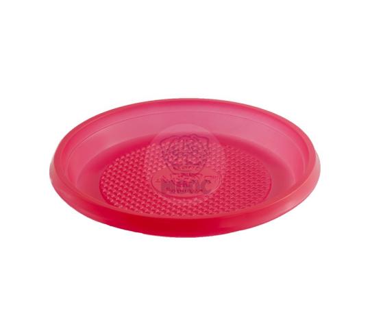 Фото 5 Тарелка десертная одноразовая пластиковая диаметр 165 мм красная 2020