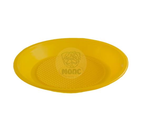 Фото 9 Тарелка десертная одноразовая пластиковая диаметр 205 мм желтая 2020