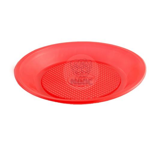 Фото 11 Тарелка десертная одноразовая пластиковая диаметр 205 мм красная 2020