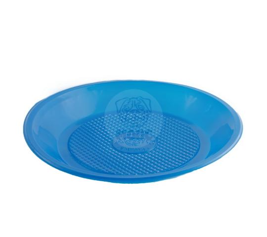 Фото 13 Тарелка десертная одноразовая пластиковая диаметр 205 мм синяя 2020