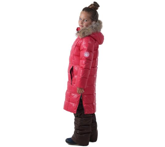 Фото 5 Детское зимнее пальто с полукомбинезоном на пуху для девочки «СПОРТ ЛАЙФ», г.Санкт-Петербург 2020