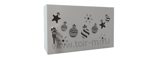 Фото 6 Настенная металлическая ключница с новогодней символикой К-10 2021