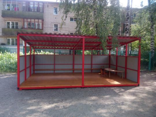 Фото 3 Беседка, веранда - теневой навес для детского сада, г.Нижний Новгород 2021