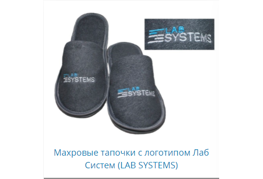Фото 3 Махровые тапочки с логотипом Лаб Систем (LAB SYSTEMS) 2022