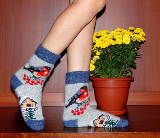 Фото 6 Женские шерстяные носки с принтом, г.Рассказово 2022