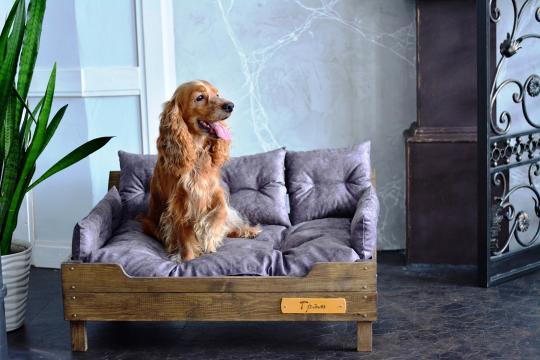 Фото 1 Диван для собак именной с деревянным каркасом XL 85х60 см, г.Барнаул 2023