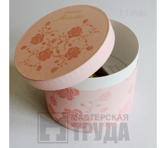 Фото 2 Круглая коробка с тканевым ложементом и ручками, г.Санкт-Петербург 2023