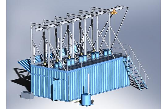 Фото 2 Модуль пиролиза, контейнерное исполнение, 5 печей, г.Одинцово 2023