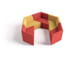 Модульный диван 5-местный«Оригами»