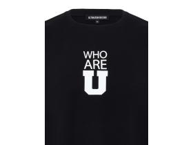 Черная спортивная футболка WHO ARE U