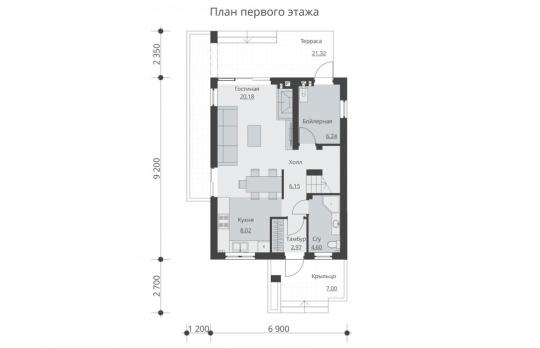 Фото 2 Проект дома  «Алушта», г.Москва 2023