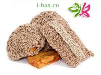 Мочалка джутовая с натуральным мылом