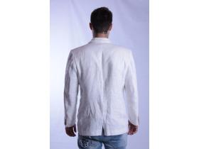 Белый пиджак из льна