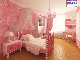 Комплект мебели в детскую для девочек "Маленькая принцесса"