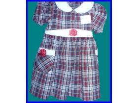 Клетчатые платья с коротким рукавом для девочек