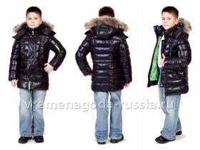 Детские зимняя куртка на искусственном лебяжьем пуху  для мальчика