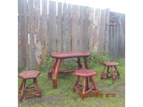 Авторские деревянные скамейки, стулья, столы