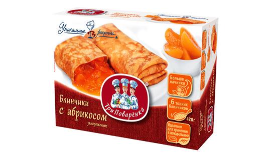Фото 6 Замороженные блинчики в упаковке «Три поваренка», г.Москва 2015