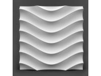 Гипсовые 3D-панели размером 600*600 мм.