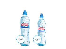 Минеральная вода в бутылках с крышкой «СПОРТ»
