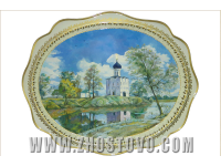 Сувенрные подносы с пейзажами маслом