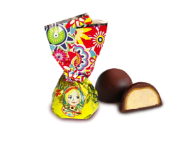 Шоколадные конфеты с грильяжной корочкой