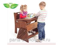 Домашние парты-растишки из натурального дерева