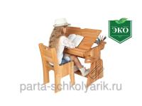 Домашние парты-растишки из натурального дерева