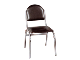 Хромированные стулья со спинкой
