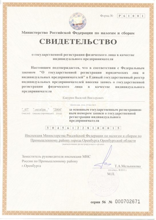заявление регистрация ип усн