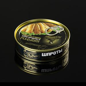 Шпроты в масле из балтийской кильки от производителя Рыбокомбинат «За ...