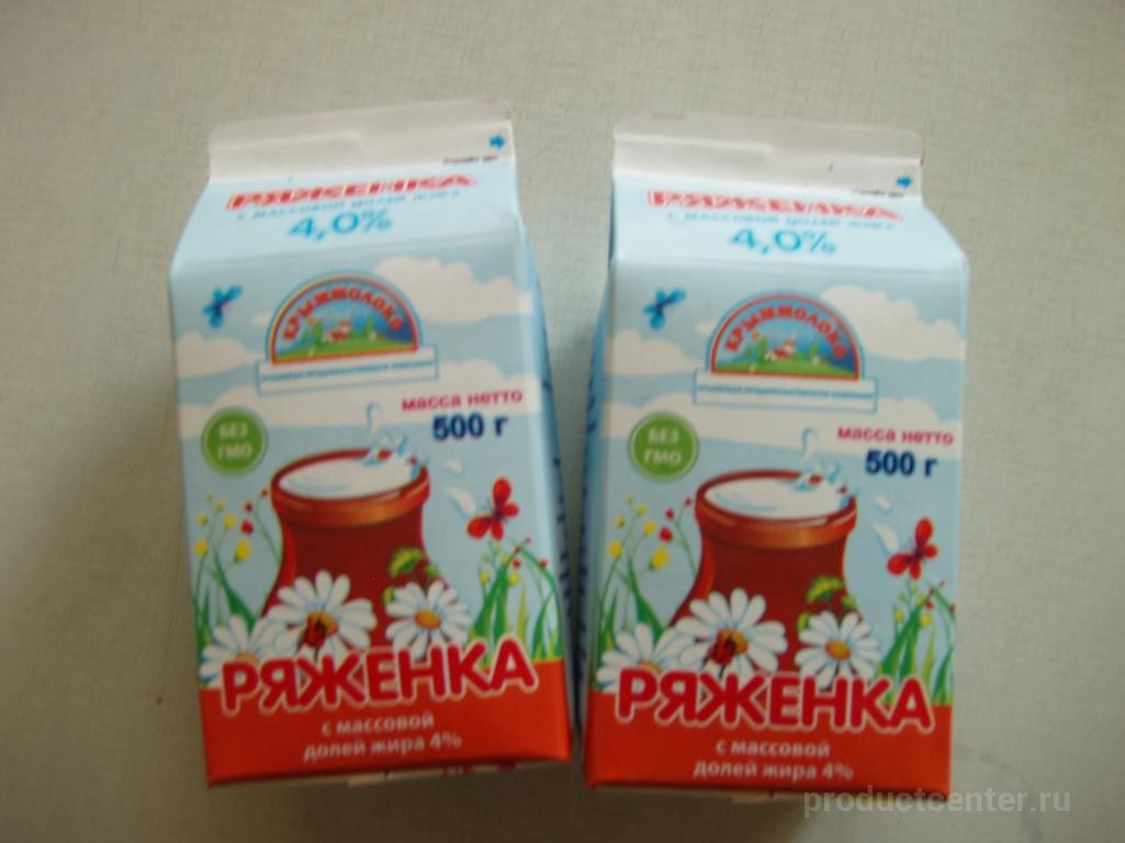 Ряженка м.д.ж. 4% от производителя Компания «Крыммолоко». Каталог 2024.  Цена договорная. Купить оптом. г.Симферополь.