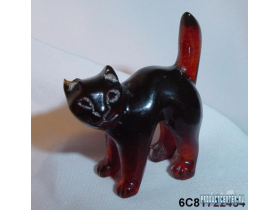 Сувенир из янтаря "Черная кошка"