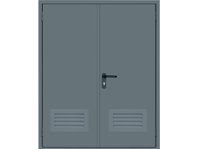 Техническая дверь ДТМ-02 двупольная с решеткой