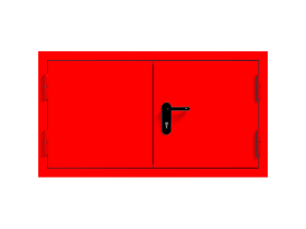 Противопожарный металлический люк (красный)