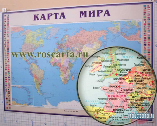 Фото 4 Карта России. Офисные настенные карты. 2014