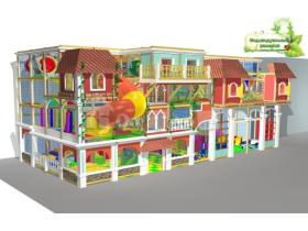 Детский игровой лабиринт в тематике «Европейский городок»