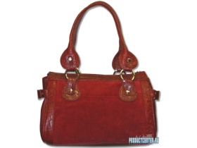 Удобная женская сумочка комбинированная из кожи и замши