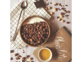 Шоколадная гранола (мюсли) с фундуком и мёдом